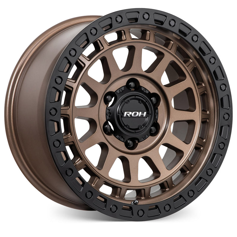 Load image into Gallery viewer, ROH Alloy Wheels ASSAULT Matt Bronze w/Matt Black Lip
