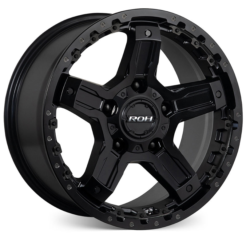 Load image into Gallery viewer, ROH Alloy Wheels ROCK 5 Matt Black