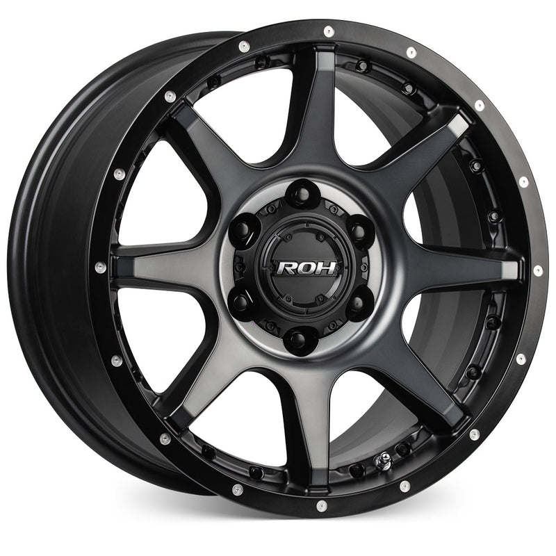 Load image into Gallery viewer, ROH Alloy Wheels TROPHY Matt Black w/Machined Face & Dark Tint