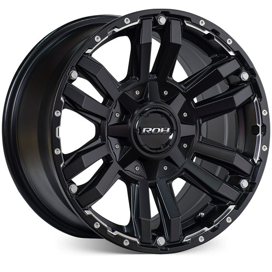 ROH Alloy Wheels VAPOUR Matt Black w/Machined Under Cut