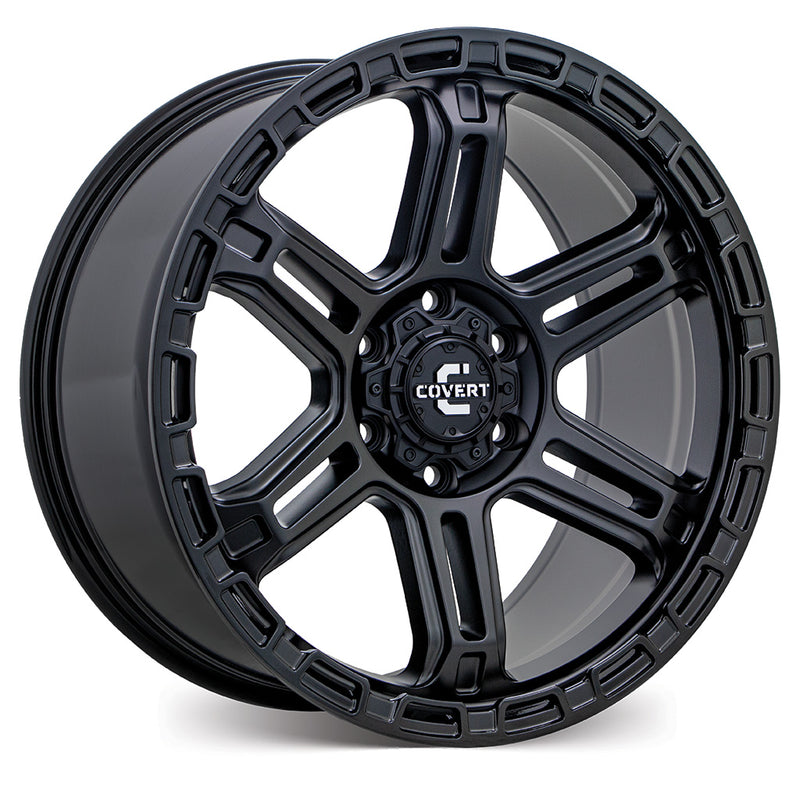 Load image into Gallery viewer, Covert Wheels RV7 Matt Black w/Gloss Black Lip