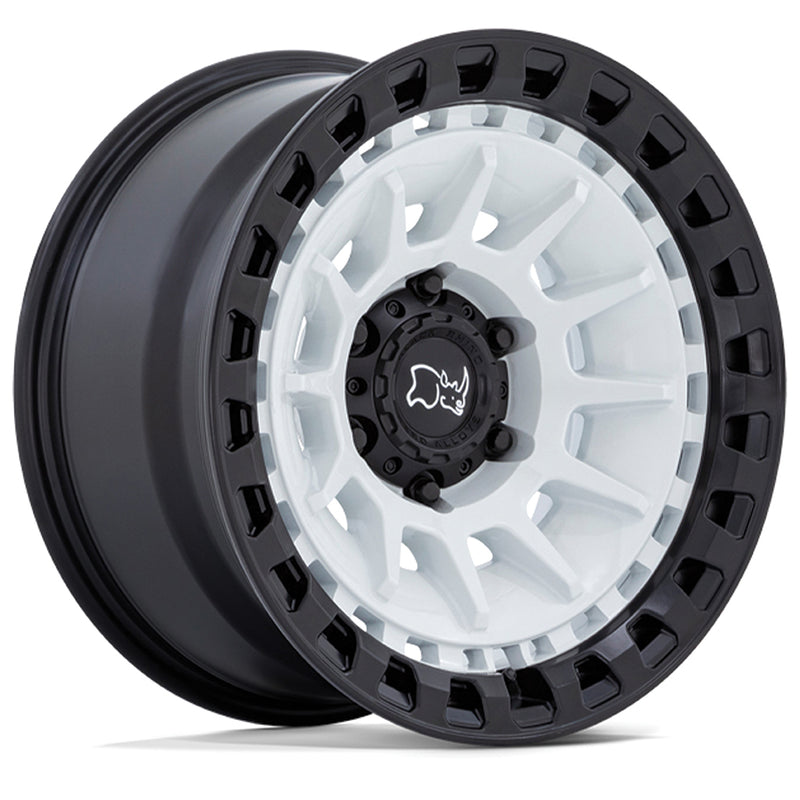 Load image into Gallery viewer, Black Rhino Wheels BARRAGE Matt White w/Matt Black Lip Edge