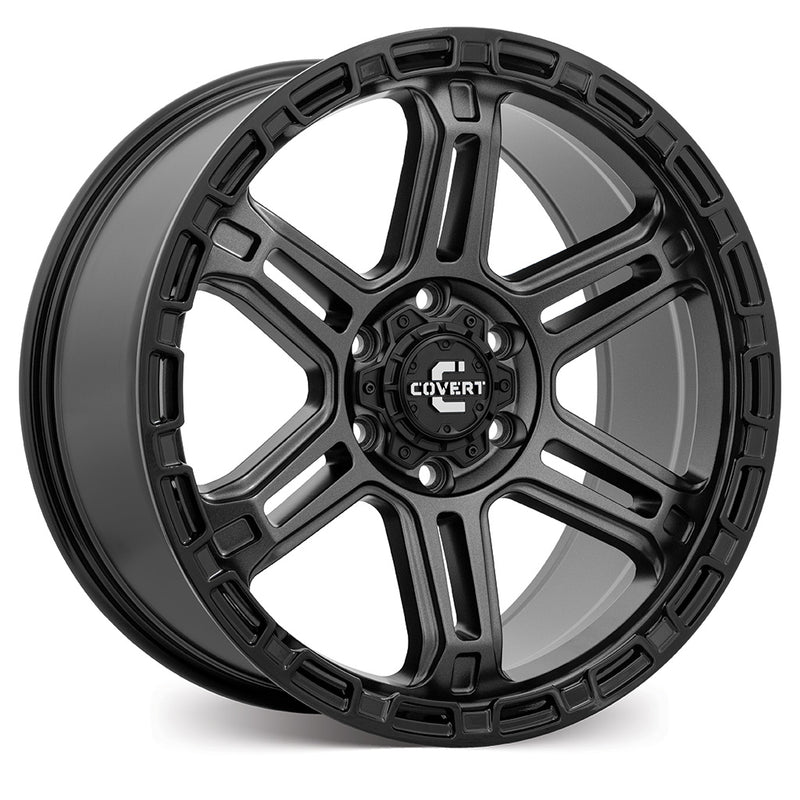 Load image into Gallery viewer, Covert Wheels RV7 Matt Dark Gunmetal w/Gloss Black Lip