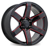 Covert Wheels RV6 Gloss Black w/Milled Spokes & Red Tint