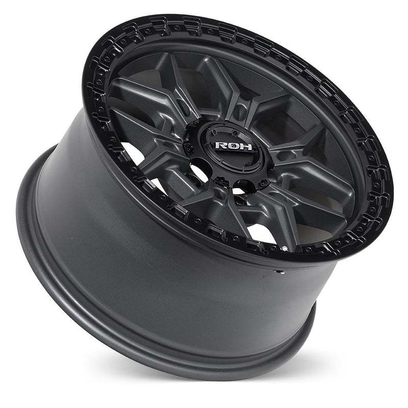 Load image into Gallery viewer, ROH Alloy Wheels AXE Matt Gunmetal w/Matt Black Rim Edge