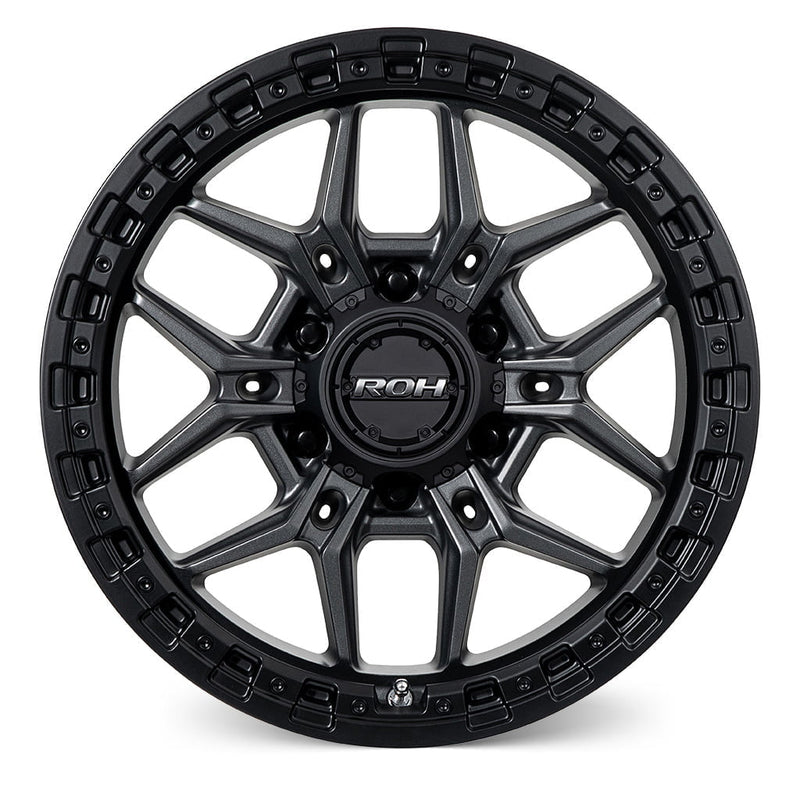 Load image into Gallery viewer, ROH Alloy Wheels AXE Matt Gunmetal w/Matt Black Rim Edge