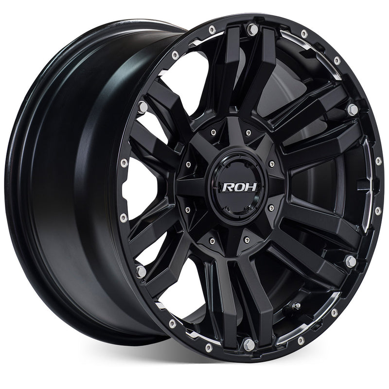 Load image into Gallery viewer, ROH Alloy Wheels VAPOUR Matt Black w/Machined Under Cut