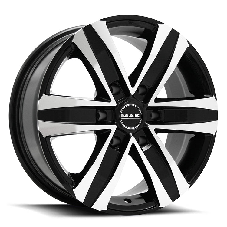 Load image into Gallery viewer, MAK Wheels STONE6 Gloss Black w/Machined Face