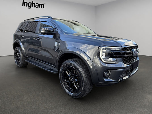 2025 Ford Everest on BGW Savaged Gloss Black wheels 20x9 – front three-quarter view