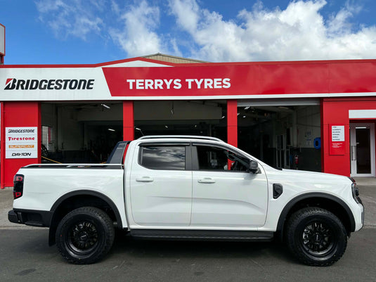 2025 Ford Ranger fitted with ROH Arc matte black alloy wheels