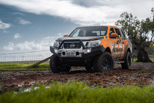 Nissan Navara on ROH Blak Trak Steel Wheels