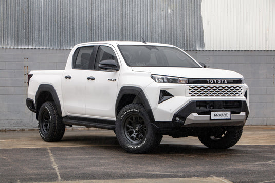 2026 Toyota Hilux on Covert RTO6 Matte Black alloy wheels