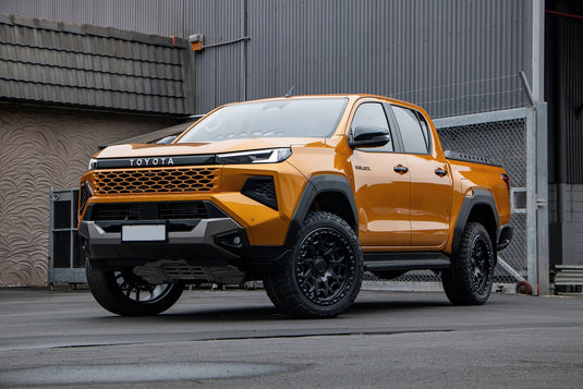 2026 Toyota Hilux on Covert RT Matte Black alloy wheels