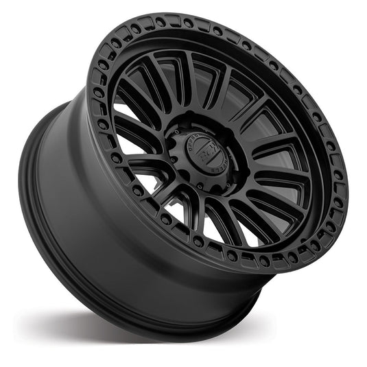 BGW Anvil Matt Black 6 stud wheel angled view
