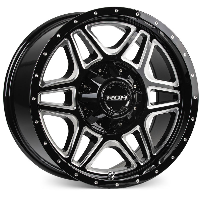 ROH Alloy Wheels MAVERICK Gloss Black w/Milled Spokes