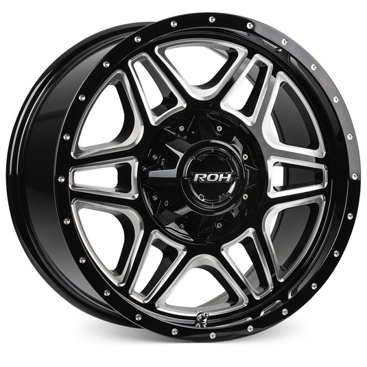 ROH Alloy Wheels MAVERICK Gloss Black w/Milled Spokes