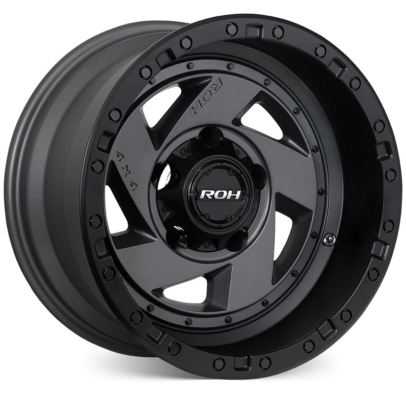 Load image into Gallery viewer, ROH Alloy Wheels VULCAN Matt Gunmetal w/Matt Black Rim Edge
