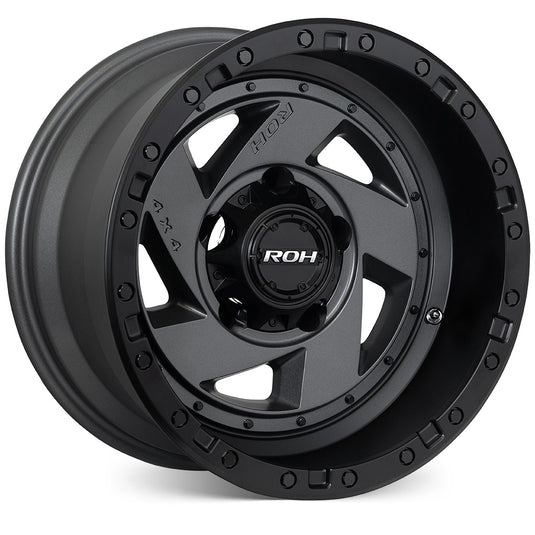 ROH Alloy Wheels VULCAN Matt Gunmetal w/Matt Black Rim Edge