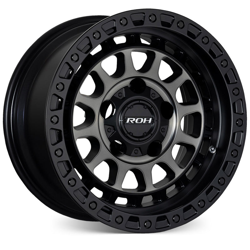 Load image into Gallery viewer, ROH Alloy Wheels ASSAULT Matt Black w/Machined Face &amp; Dark Tint
