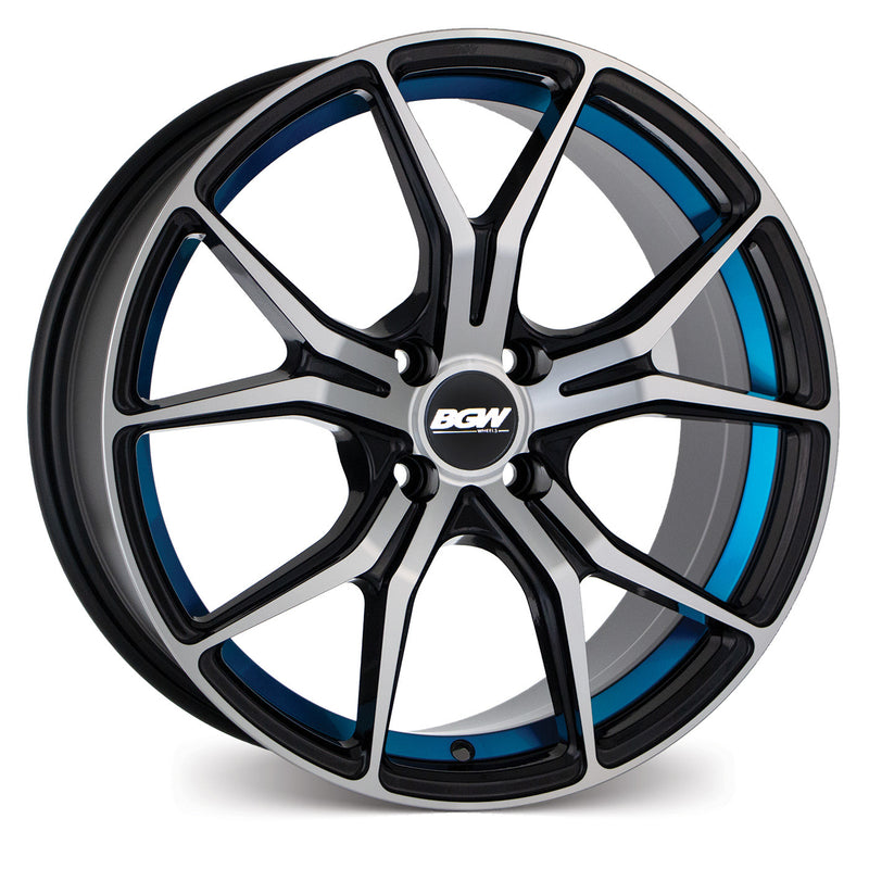 BGW COMPTON Gloss Black w/Machined Face & Blue Undercut