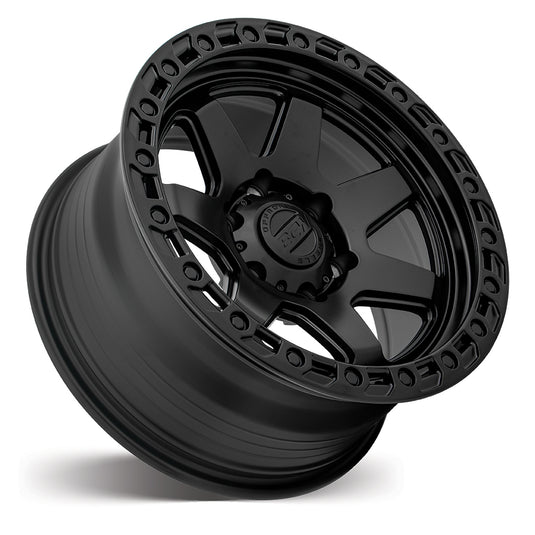 BGW ATLAS Matt Black wheel angle view showing aggressive spoke design and premium matt black finish