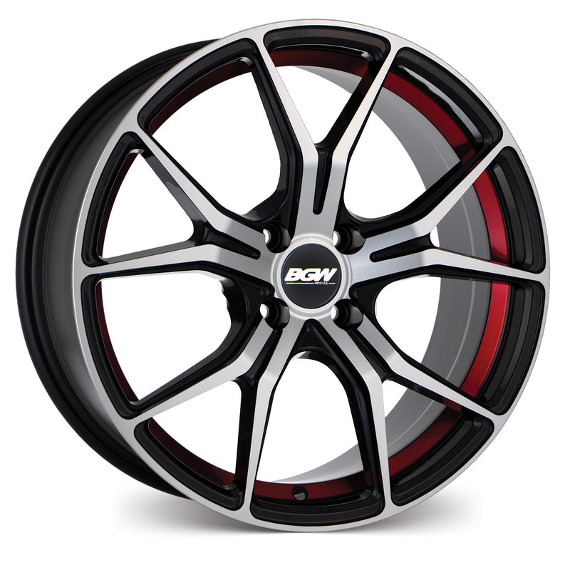 BGW COMPTON Gloss Black w/Machined Face & Red Undercut