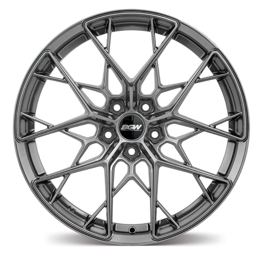 BGW ZURICH Hyper Dark wheel front view - precision-engineered spoke pattern with sophisticated finish