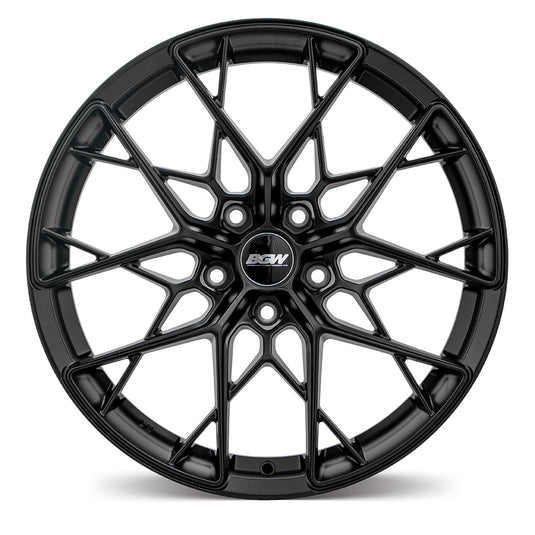 BGW ZURICH Matt Black wheel face close-up - precision-engineered spoke pattern and stealthy finish