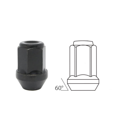 M12X1.25  34MM LONG 21MM HEX TAPER NUT BLACK