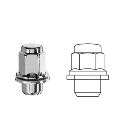M12x1.25 21mm HEX SHANK NUT W-WASHER NISSAN