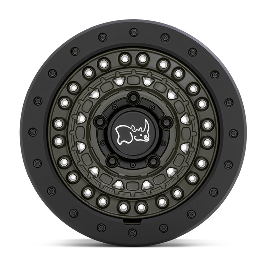 Black Rhino Wheels BARRICADE Olive Drab Green w/Black Rock Guard