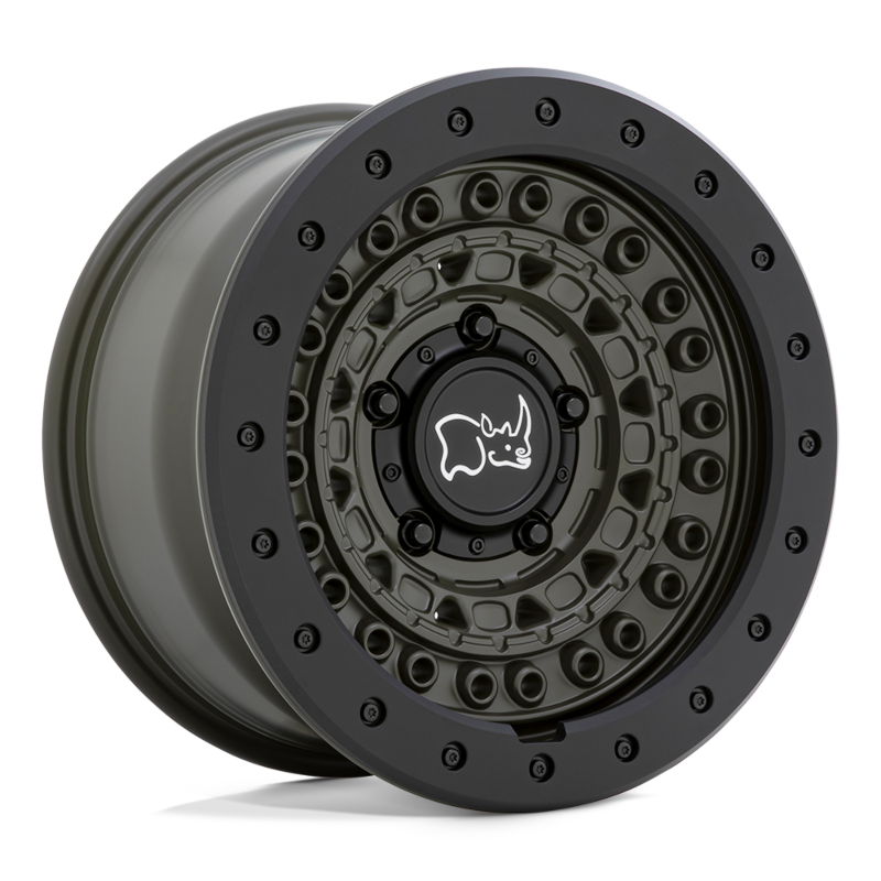 Black Rhino Wheels BARRICADE Olive Drab Green w/Black Rock Guard
