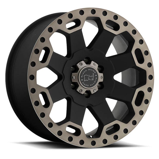Black Rhino Wheels WARLORD Matt Black w/Machined Dark Tint Lip