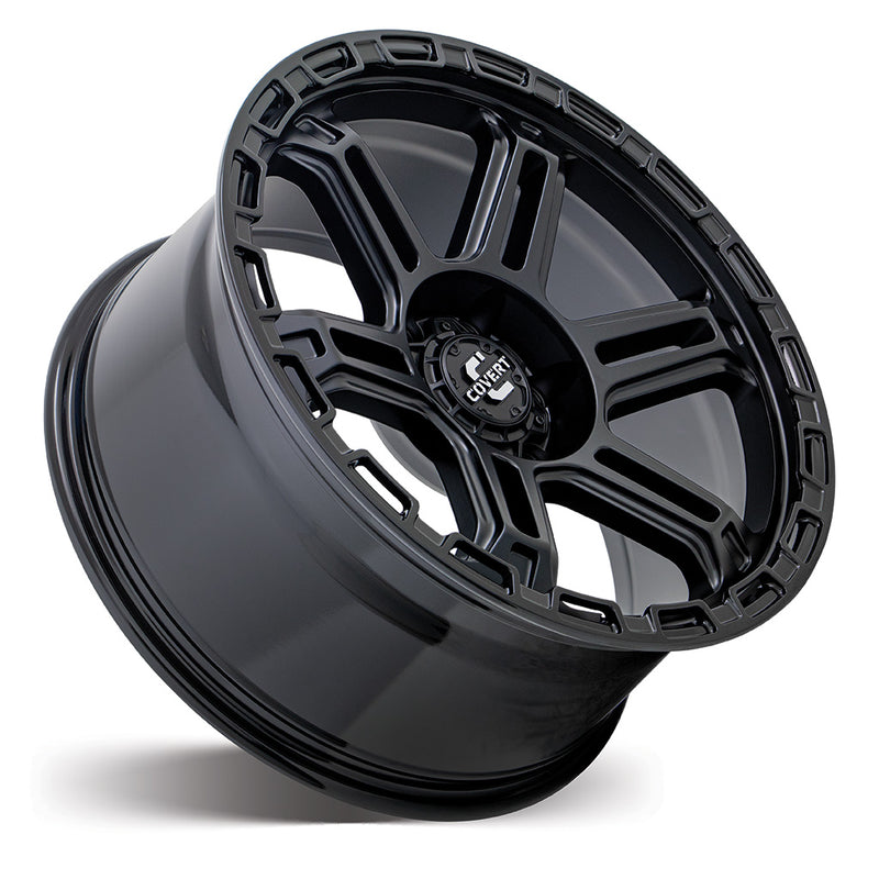 Load image into Gallery viewer, Covert Wheels RV7 Matt Black w/Gloss Black Lip

