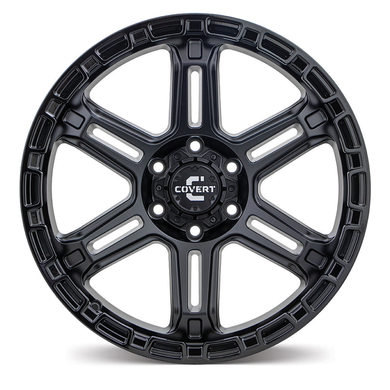 Load image into Gallery viewer, Covert Wheels RV7 Matt Black w/Gloss Black Lip
