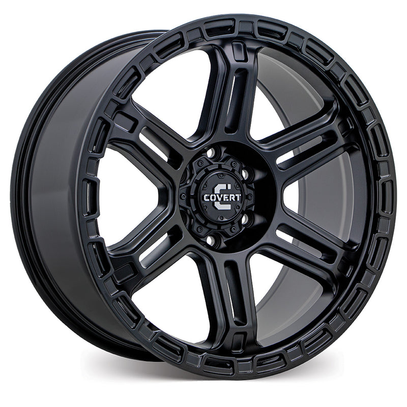 Covert Wheels RV7 Matt Black w/Gloss Black Lip