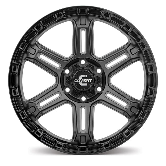 Covert Wheels RV7 Matt Dark Gunmetal w/Gloss Black Lip