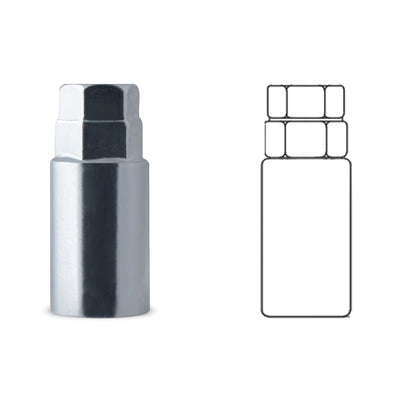 17mm SOCKET w/DUAL 19mm / 21mm HEX