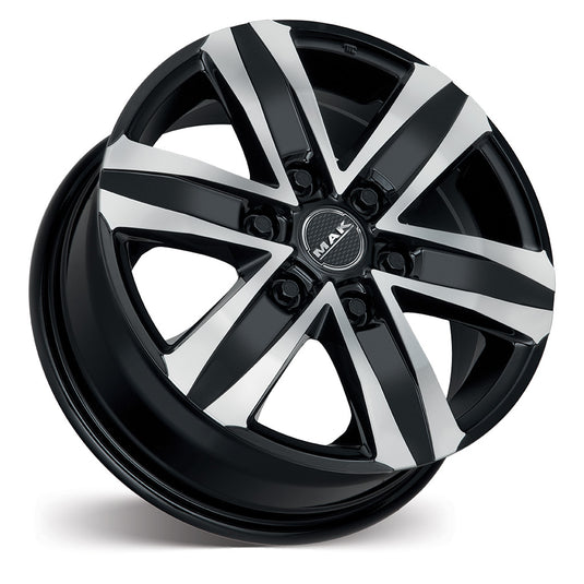 MAK Wheels STONE6 Gloss Black w/Machined Face