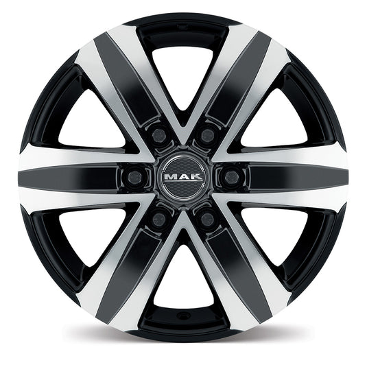 MAK Wheels STONE6 Gloss Black w/Machined Face