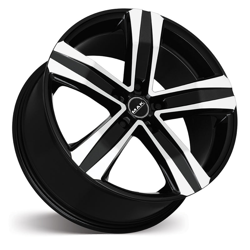 Load image into Gallery viewer, MAK Wheels STONE5 Gloss Black w/Machined Face
