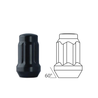 M12x1.25 SPLINE NUT BLACK