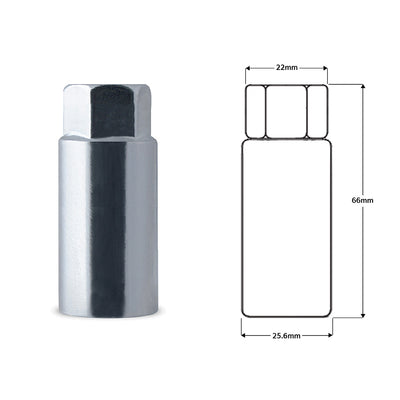 19mm SOCKET w /22mm HEX  65mm LONG