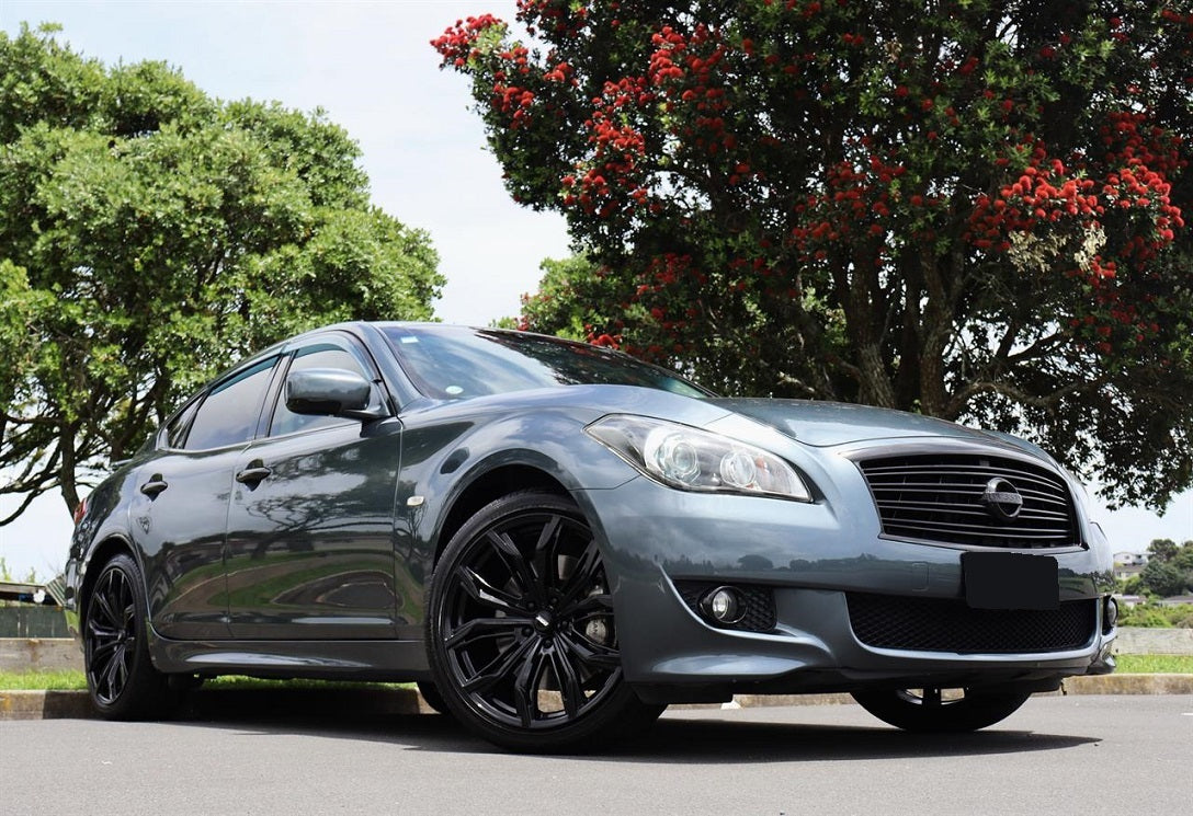 Nissan Fuga Skyline on BGW Black Widow