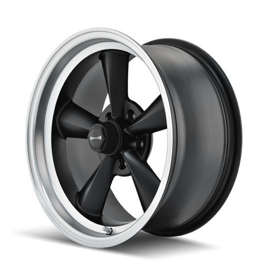 Ridler Wheels R675 Matt Black w/Machined Lip