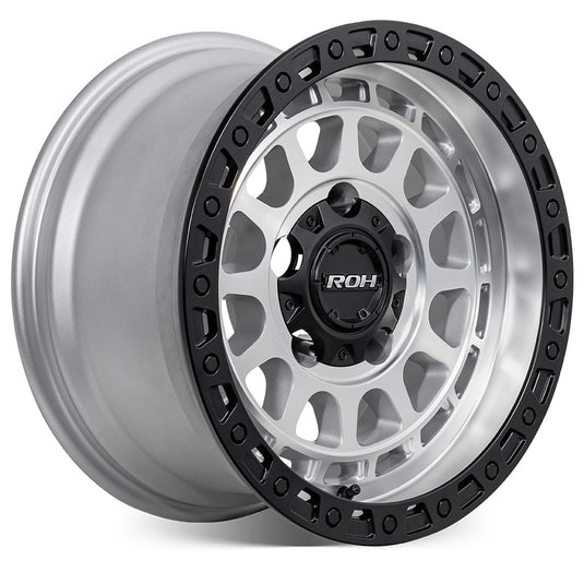 ROH Alloy Wheels ASSAULT Silver w/Machined Face & Black Lip Edge
