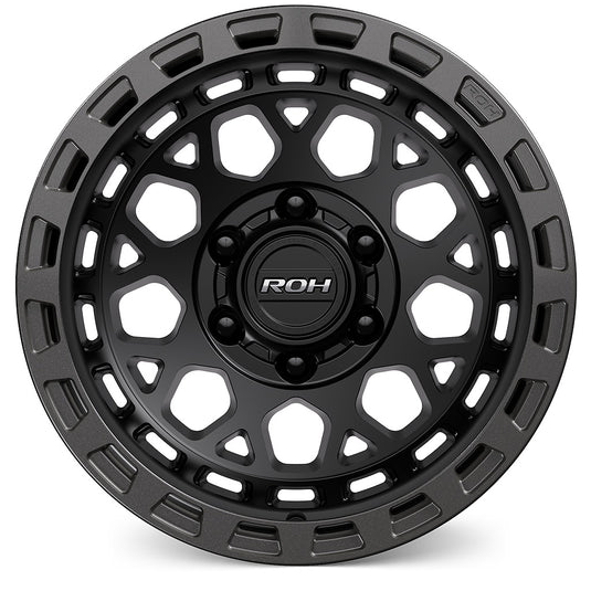 ROH Alloy Wheels ATLAS Matt Black w/Graphite Rim Edge