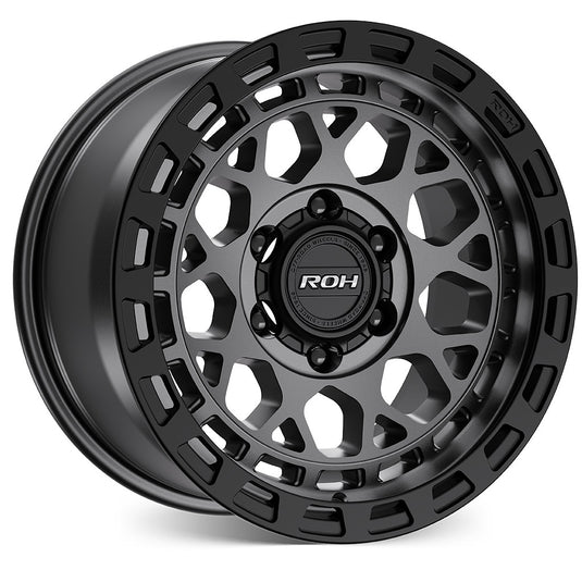 ROH Alloy Wheels ATLAS Matt Gunmetal w/Matt Black Rim Edge