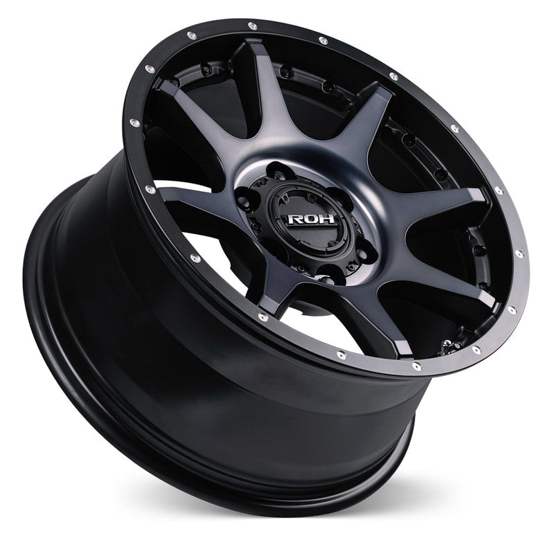 Load image into Gallery viewer, ROH Alloy Wheels TROPHY Matt Black w/Machined Face &amp; Dark Tint

