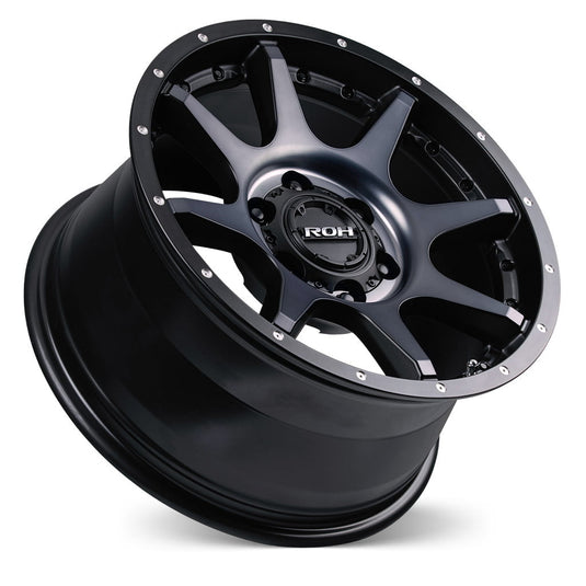 ROH Alloy Wheels TROPHY Matt Black w/Machined Face & Dark Tint